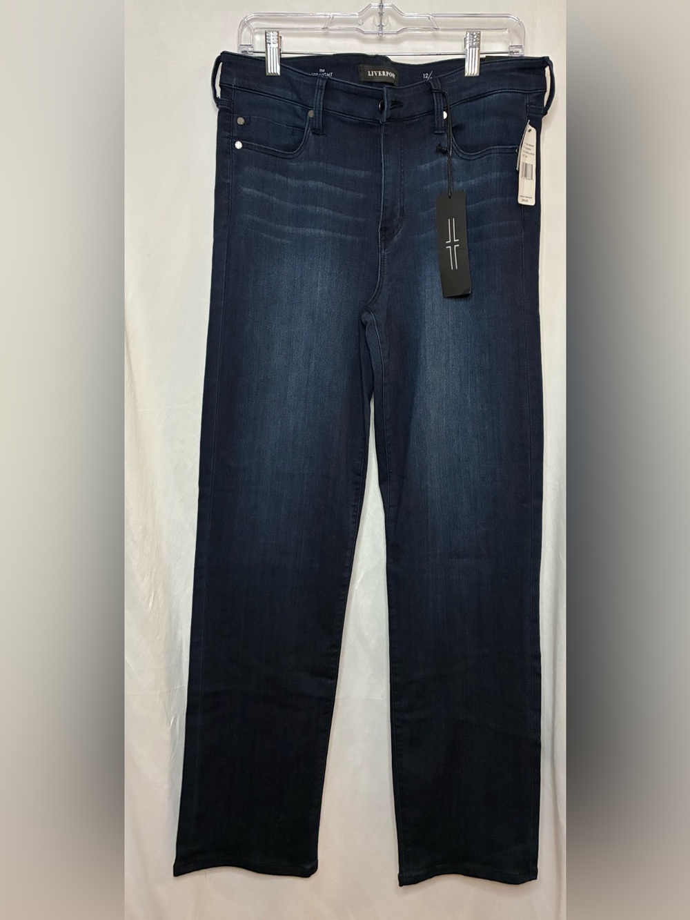 Liverpool Straight Leg Jeans in Dark Blue Indigo